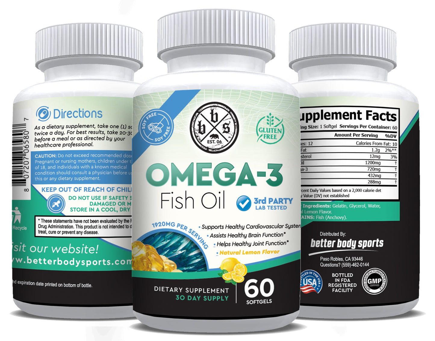 Omega 3 Fish Oil - Lemon Flavor